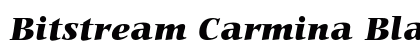 Bitstream Carmina Black Italic Font Bitstream Carmina Black Italic Font Preview