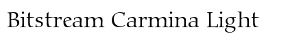 Bitstream Carmina Light Font Bitstream Carmina Light Font Preview