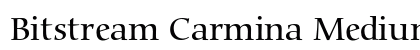 Bitstream Carmina Medium Font Bitstream Carmina Medium Font Preview