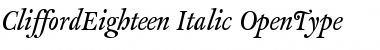 CliffordEighteen Italic Font