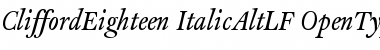 CliffordEighteen ItalicAltLF Font