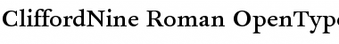 CliffordNine Roman Font