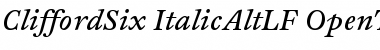 CliffordSix ItalicAltLF Font