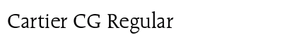 Cartier CG Regular (OpenType) Font Preview Cartier CG Regular (OpenType) Font Preview