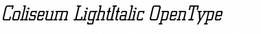 Download Coliseum-LightItalic Font