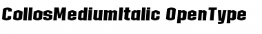 Collos MediumItalic Font