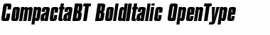 Compacta Bold Italic Font