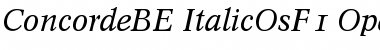 Concorde BE Italic with Oldstyle Figures