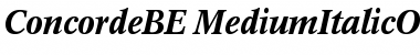 Concorde BE Medium Italic with Oldstyle Figures