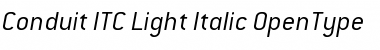 Download Conduit ITC Light Font