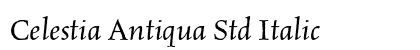Celestia Antiqua Std Italic (OpenType) Font Preview Celestia Antiqua Std Italic (OpenType) Font Preview