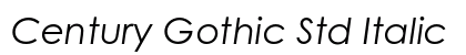 Century Gothic Std Italic Font Century Gothic Std Italic Font Preview