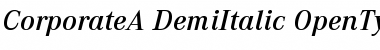 CorporateA DemiItalic Font