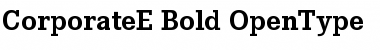 Corporate E Bold Font