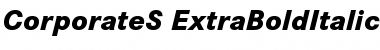 Corporate S Extra Bold Italic Font