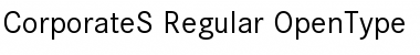 Corporate S Regular Font