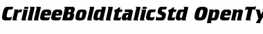Crillee Bold Italic Std Regular Font