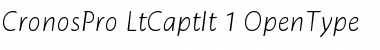 Cronos Pro Light Caption Italic Font