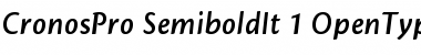 Cronos Pro Semibold Italic Font