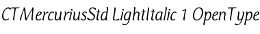 Mercurius CT Std Light Italic Font