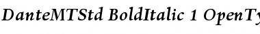Dante MT Std Bold Italic Font
