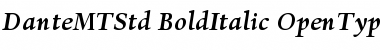 Dante MT Std Bold Italic Font