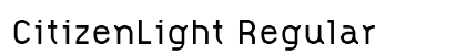 CitizenLight Regular Font CitizenLight Regular Font Preview