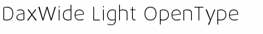 DaxWide Light Font