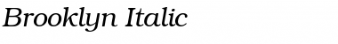 Brooklyn Italic Font