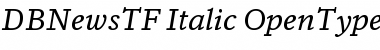 DB News TF Regular Italic Font