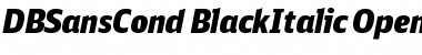 DB Sans Cond Black Italic