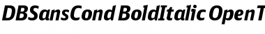 DB Sans Cond Bold Italic Font