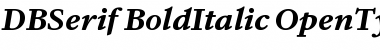 DB Serif Bold Italic Font
