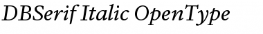DB Serif Regular Italic