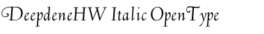 Deepdene HW-Italic Font
