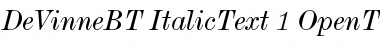 De Vinne Italic Text Font