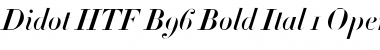 Didot HTF-B96-Bold-Ital Font