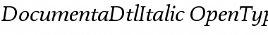 Download Documenta Dtl Italic Font