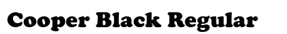 Cooper Black Regular Font Cooper Black Regular Font Preview