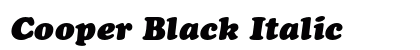 Cooper Black Italic Font Cooper Black Italic Font Preview