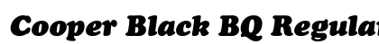 Cooper Black BQ Regular Font Cooper Black BQ Regular Font Preview
