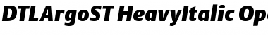 DTLArgoST HeavyItalic Font