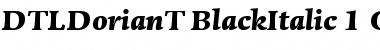 DTL Dorian T Black Italic Font