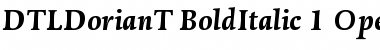 DTL Dorian T Bold Italic Font