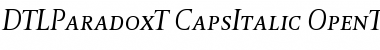 DTL Paradox T Caps Italic Font