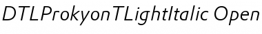 DTLProkyonTLight Regular Font