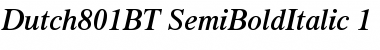 Dutch 801 Semi-Bold Italic Font