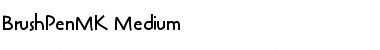 BrushPenMK-Medium Regular Font