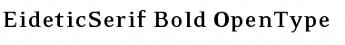 EideticSerif-Bold Regular Font