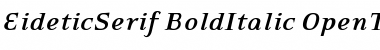 EideticSerif-BoldItalic Regular Font